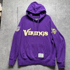 Minnesota Vikings Hoodie S Ebbets Field Flannels Pullover Throwback Sewn Patch